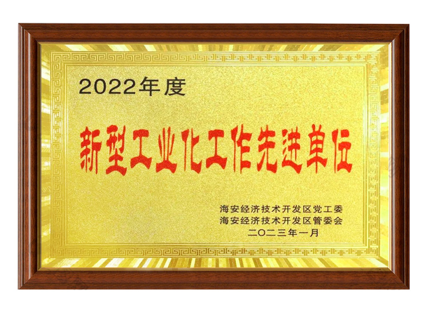 2022年度新型工業(yè)化工作先進(jìn)單位